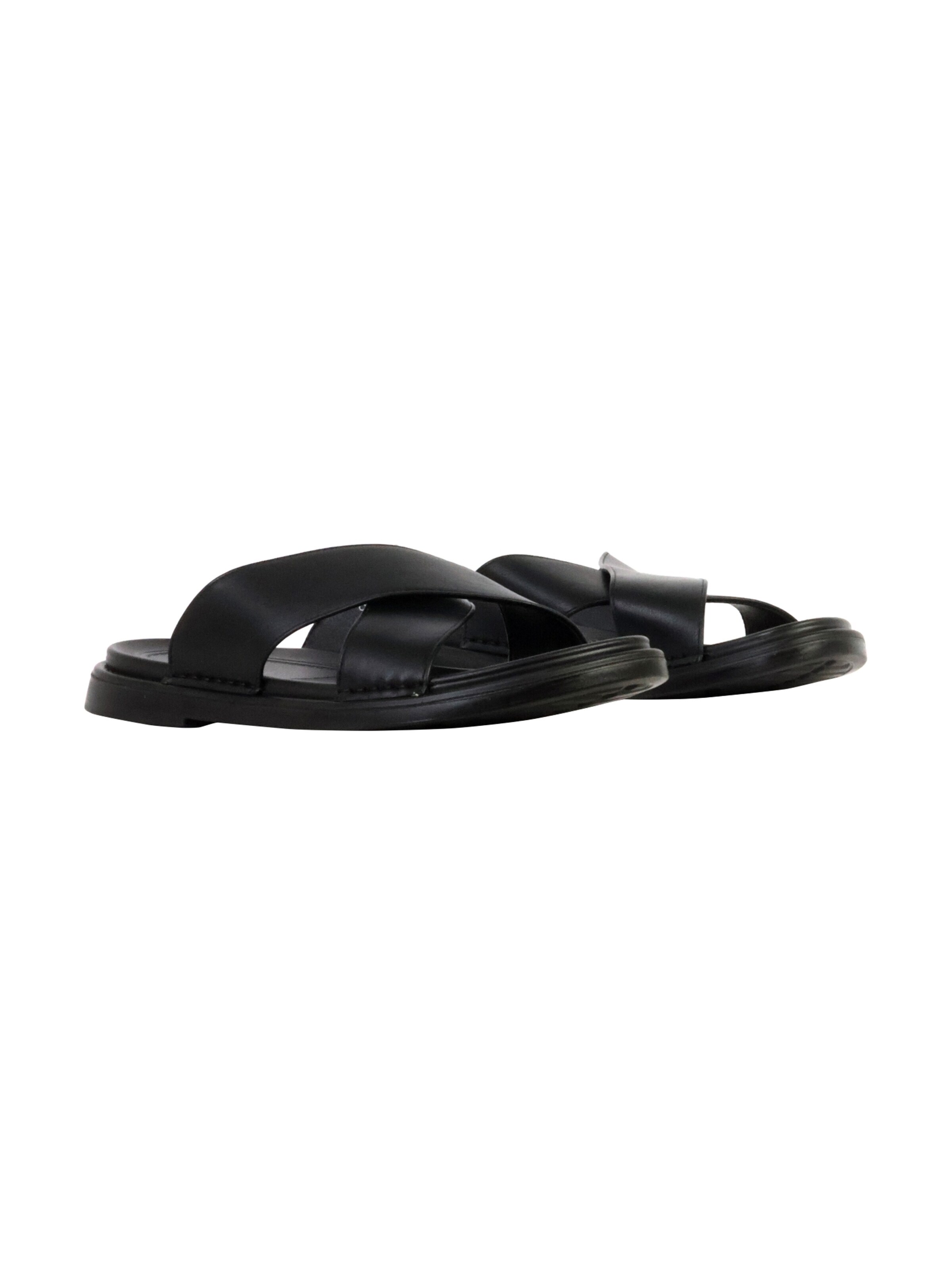 Sandalo 'Flache Sandalen zum Hineinschlüpfen' di Elong in nero