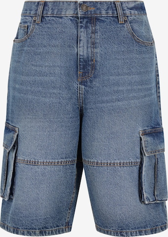 Urban Classics Loose fit Cargo jeans in Blue: front
