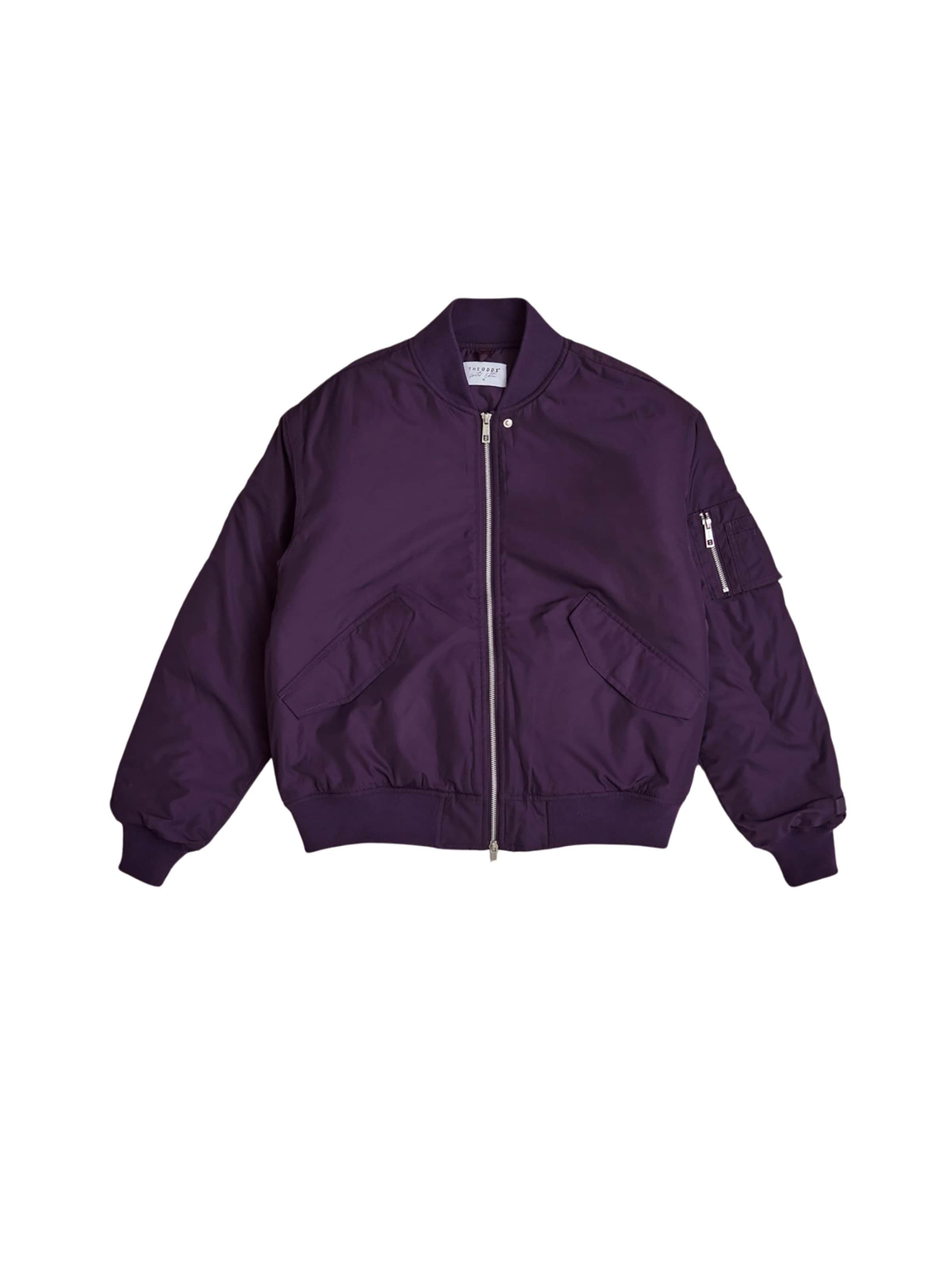 THE ODDS Winter Jacket 'Bomber Jacket/ LMTD edition' in Purple: front