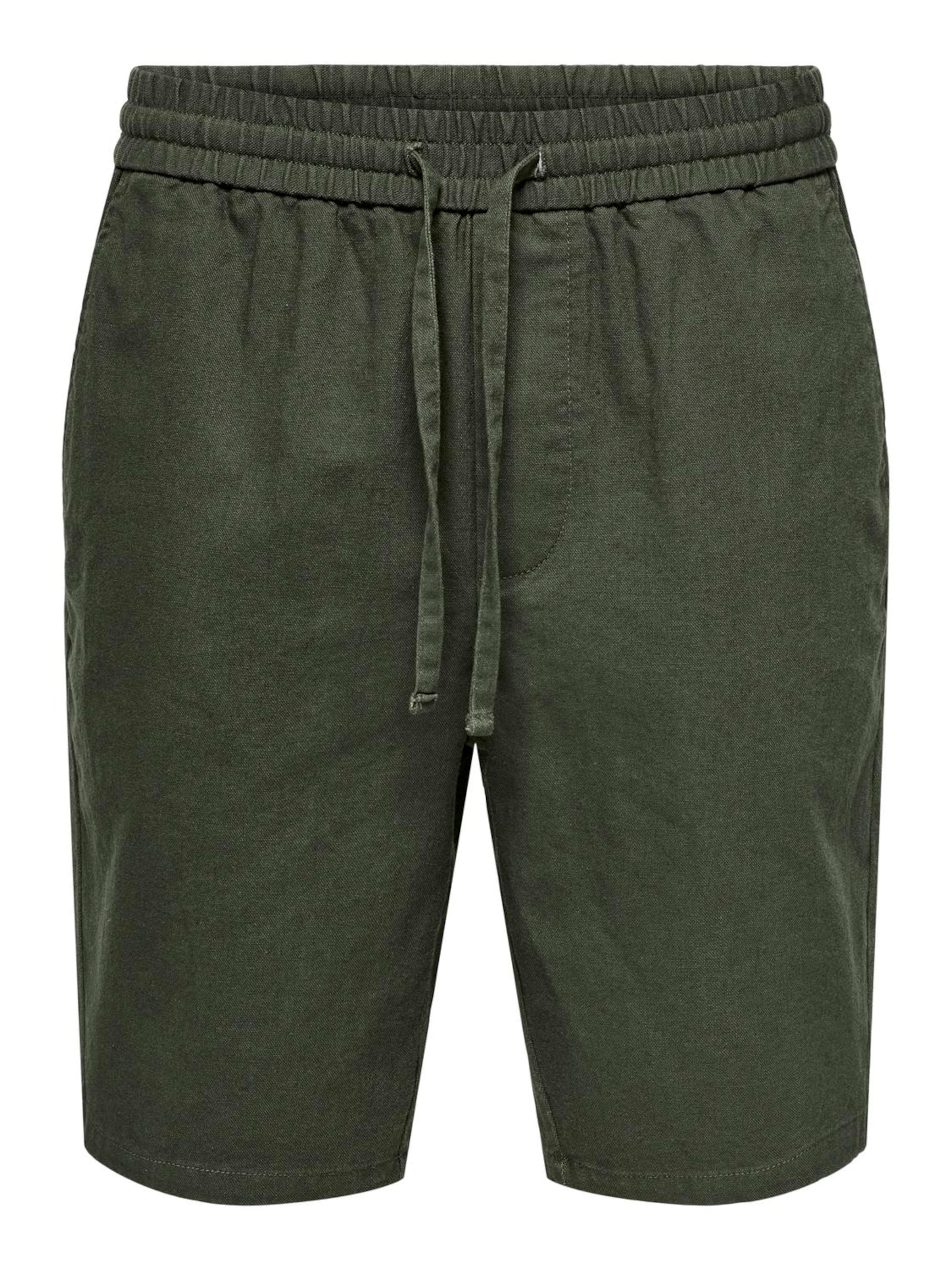 Pantalon 'ONSLinus' Only & Sons en vert : devant