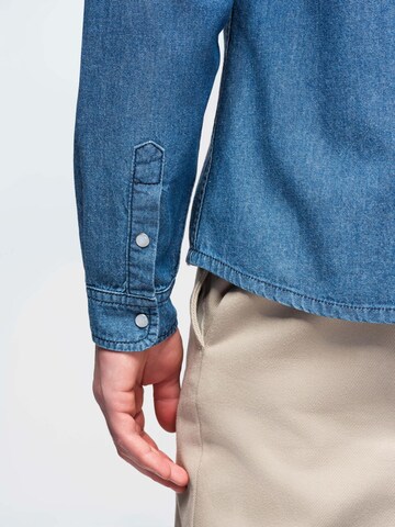 Ombre Comfort fit Overhemd in Blauw