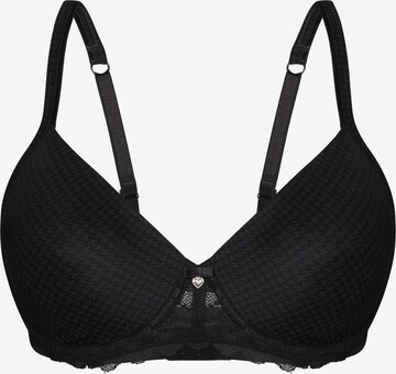 sassa T-shirt Bra 'BEAUTIFUL CLASSIC' in Black: front