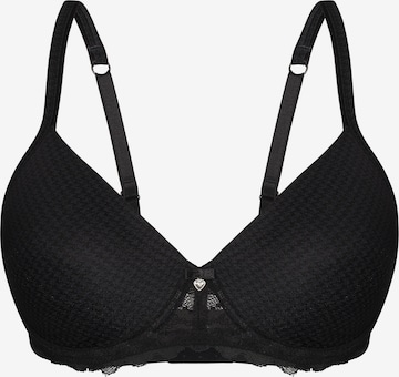 sassa T-shirt Bra 'BEAUTIFUL CLASSIC' in Black: front