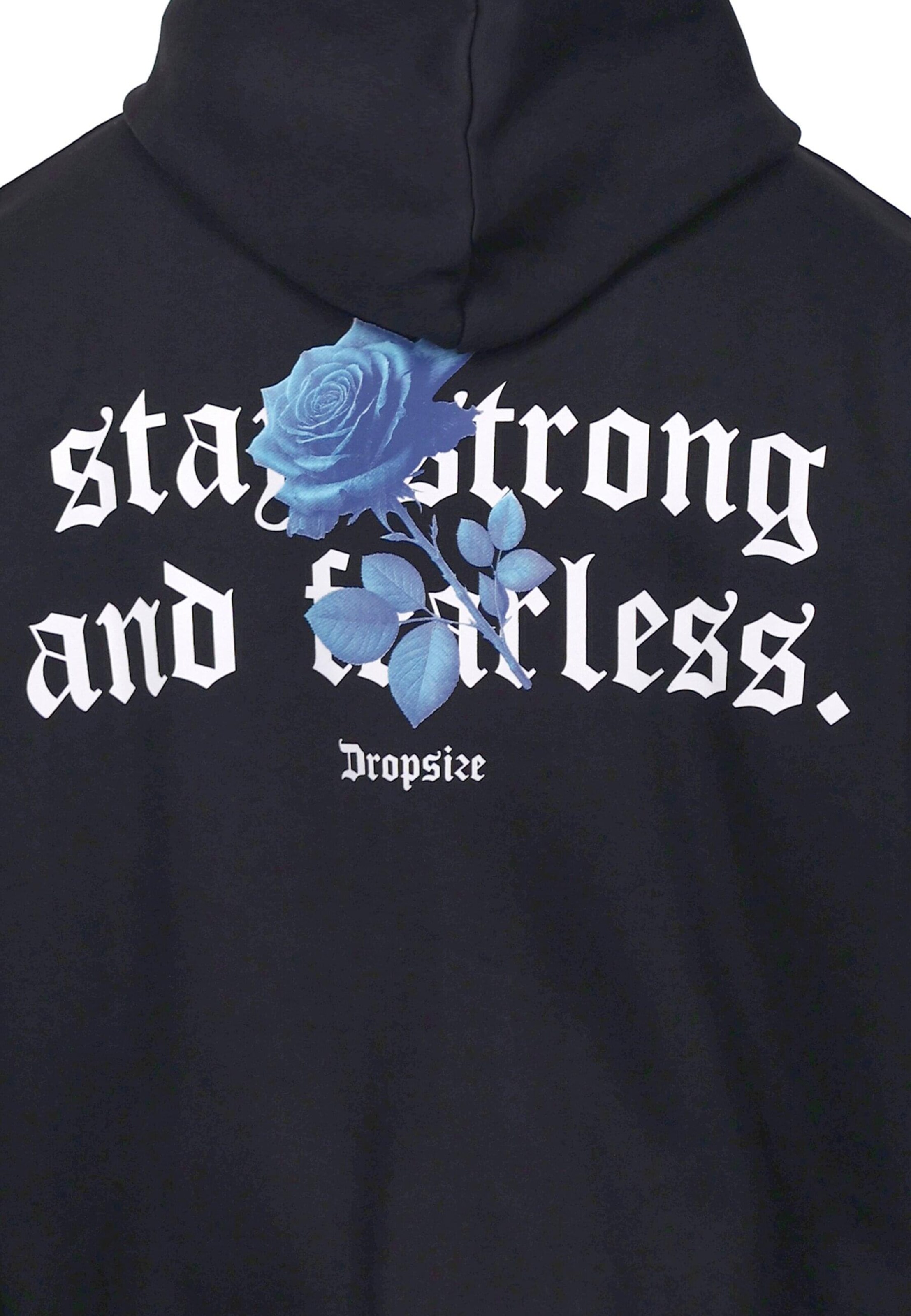 Dropsize Mikina 'Stay Strong' - Čierna