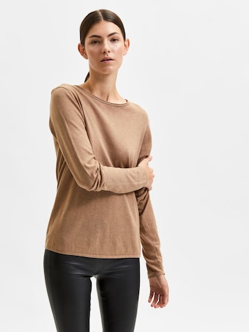SELECTED FEMME Sweater 'LYDIA' in Brown: front