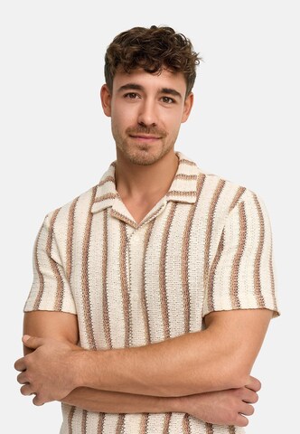 INDICODE JEANS Regular fit Overhemd 'INGlumin' in Beige