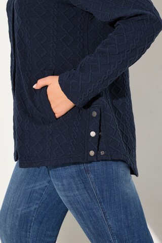 Ulla Popken Sweatjacke in Blau