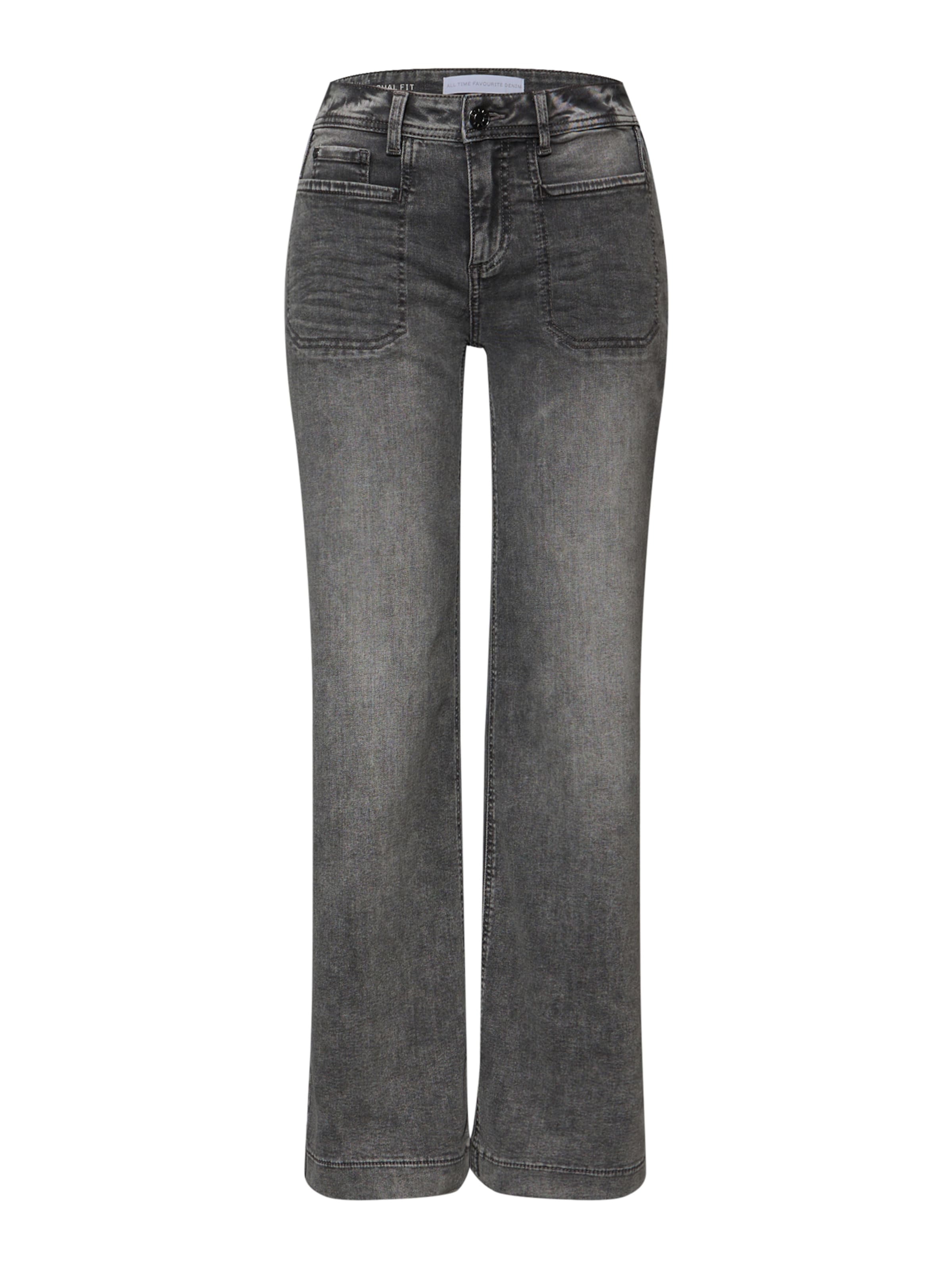 STREET ONE Свободный крой Джинсы в Серый: спереди