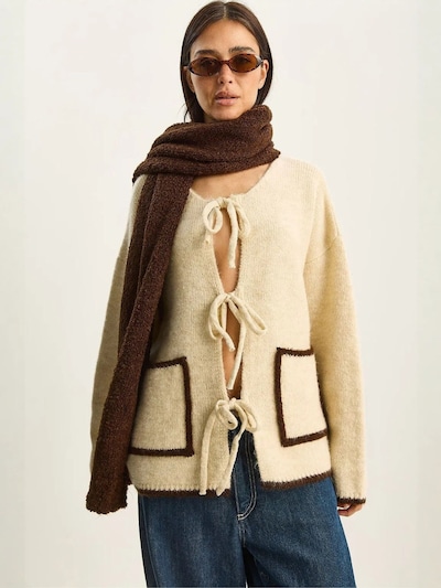 Bianco Lucci Cardigan 'Strickjacken' en S-L en beige, Vue avec produit