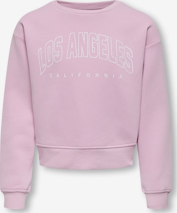 Felpa 'KOGSWEAT' di ONLY GIRLS in lilla: frontale