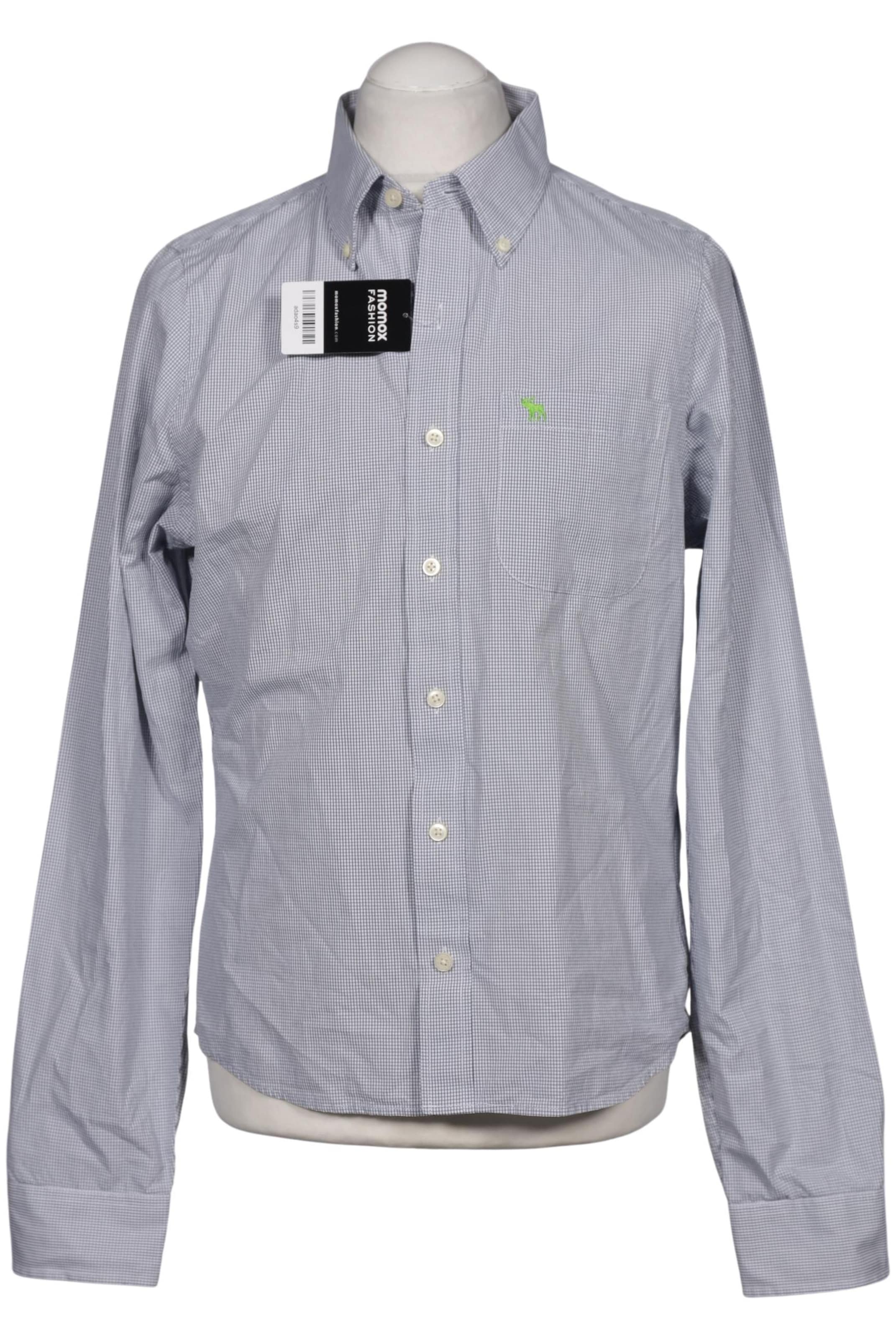 Abercrombie & Fitch Button Up Shirt in L in Grey: front