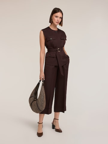 MOTIVI Wide leg Pants in Brown: front