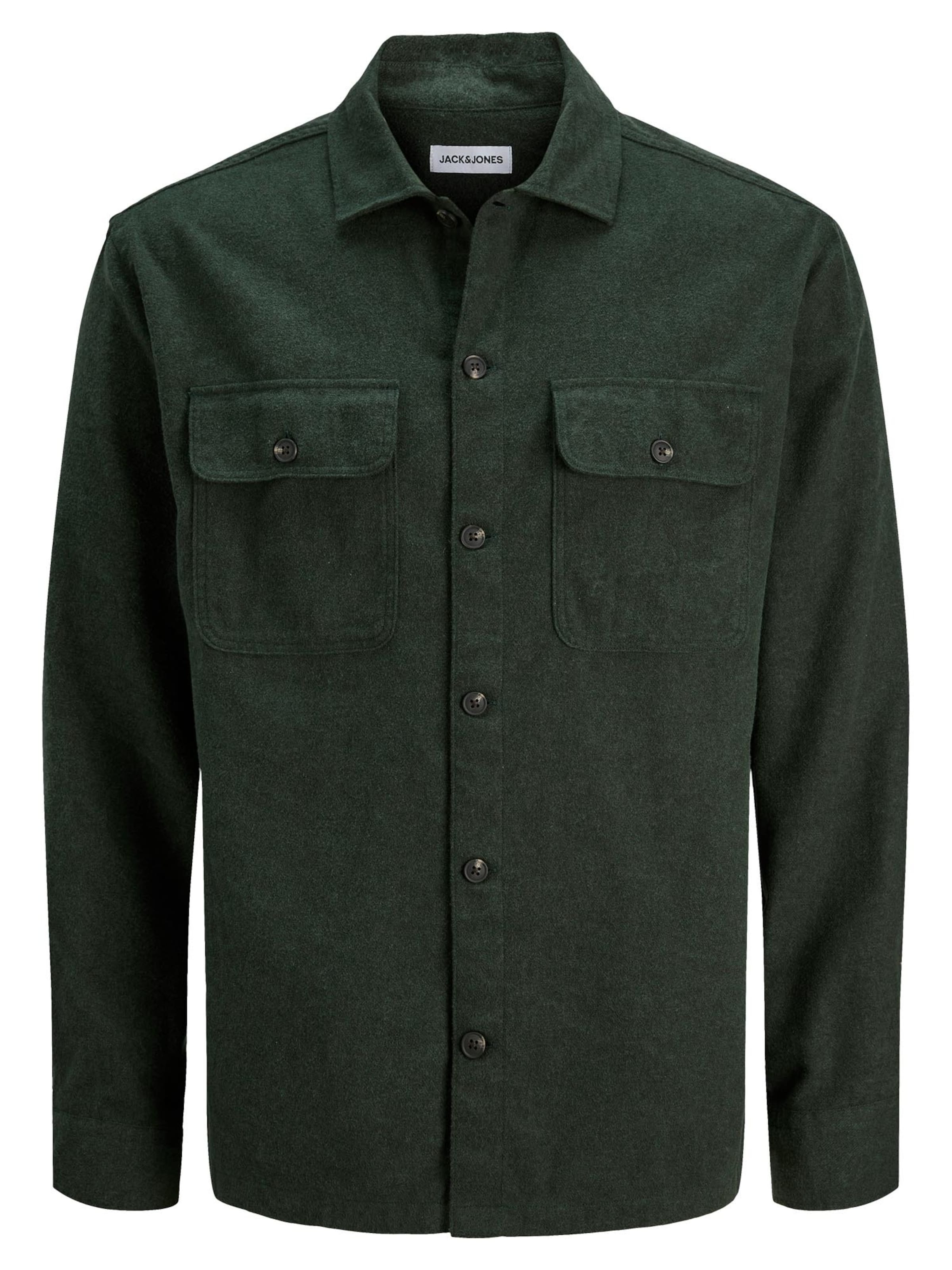 JACK & JONES Button Up Shirt 'Charge' in Dark green, Item view