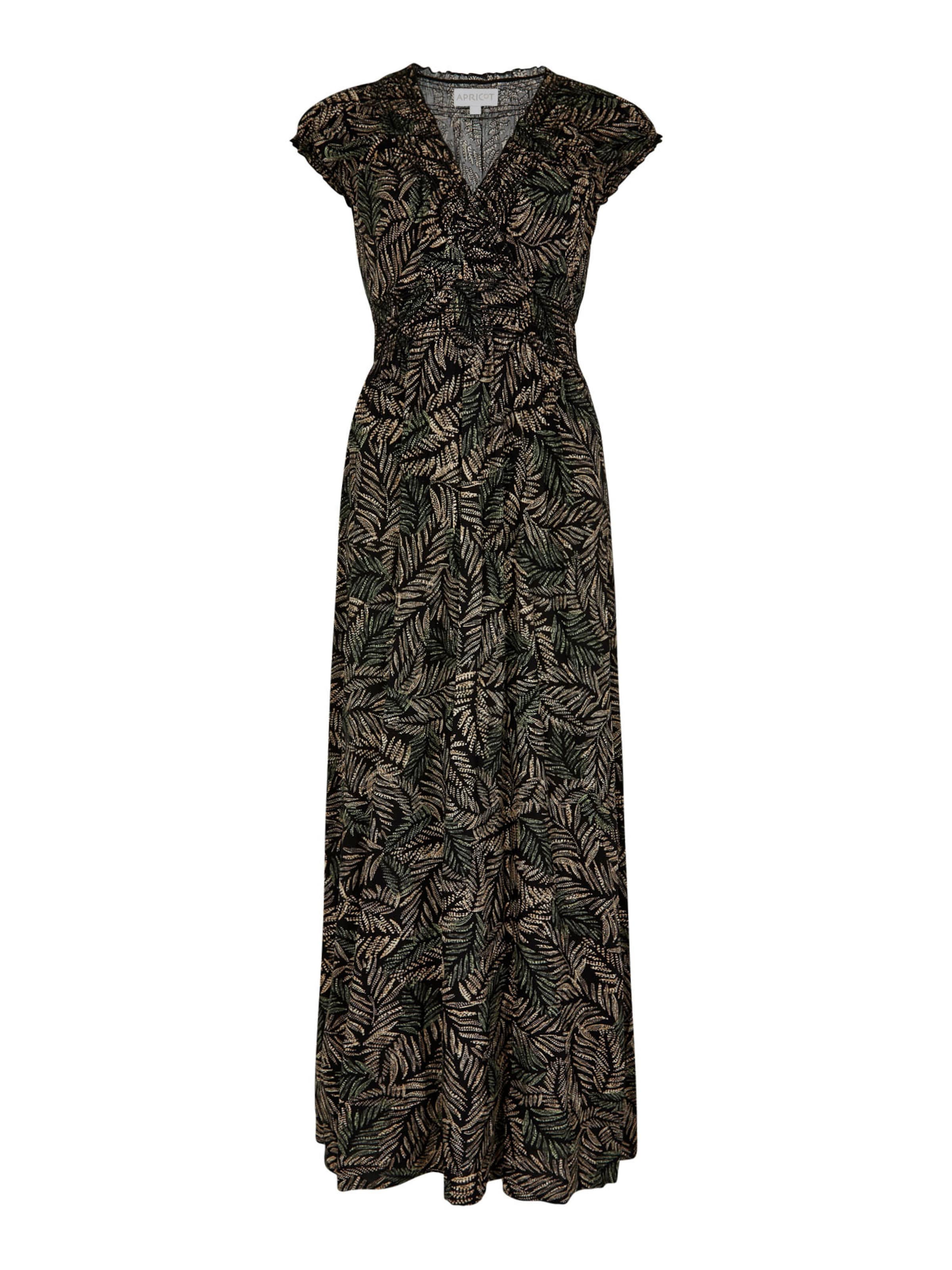 Apricot Kleid in Schwarz: Vorderseite