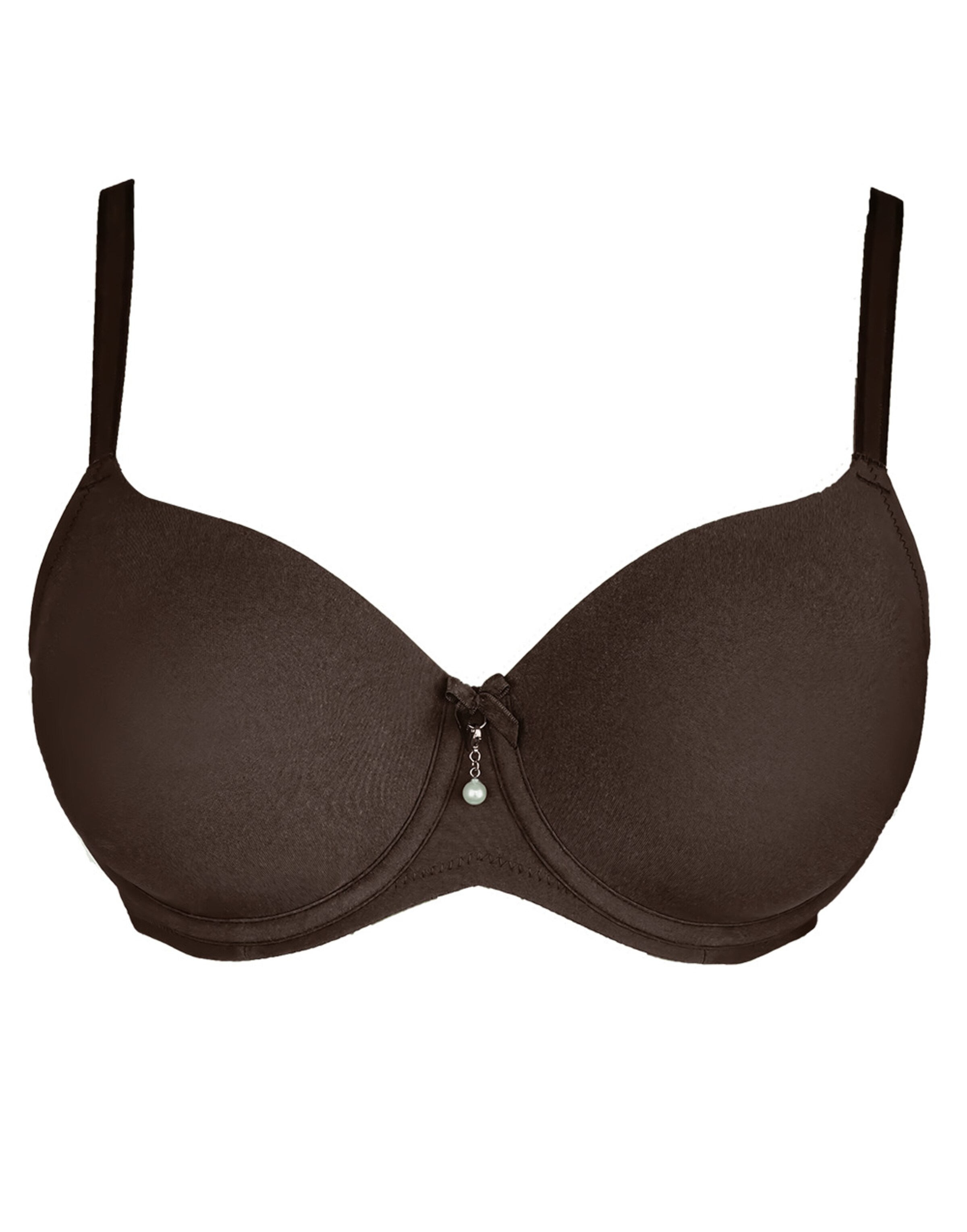 SugarShape T-shirt BH 'True' in Bruin: voorkant