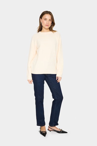 SAINT TROPEZ Sweter 'Garbie' w kolorze beżowy