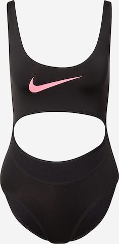 Costume intero sportivo di Nike Swim in nero: frontale