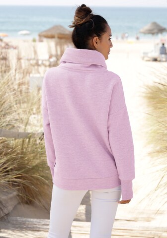 LASCANA Sweatshirt 'Arndis ELB' in Purple