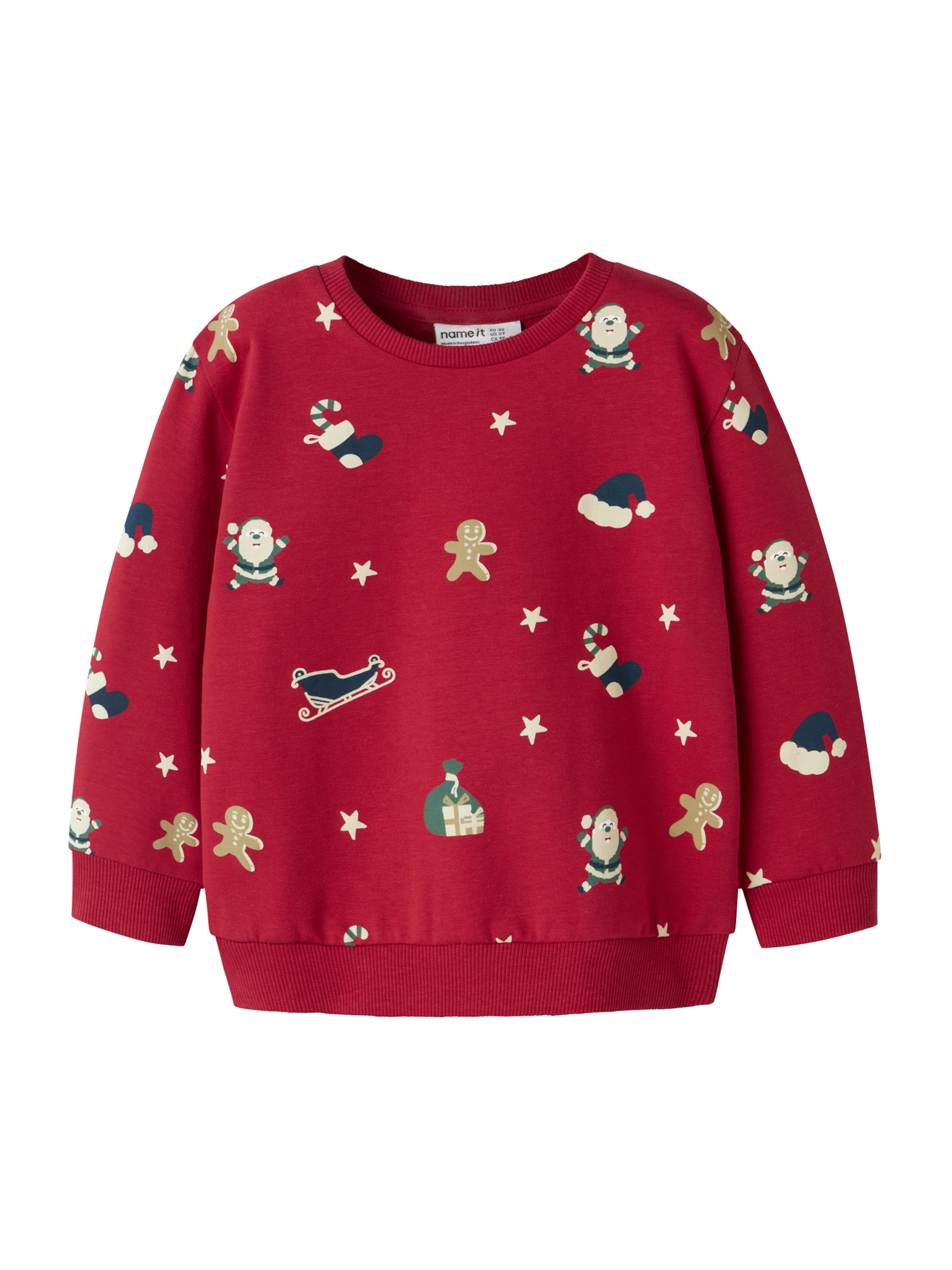 NAME IT Μπλούζα φούτερ 'Rohom' σε κόκκινο: μπροστά