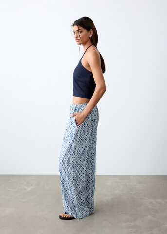 MANGO TEEN Regular Pants in Blue