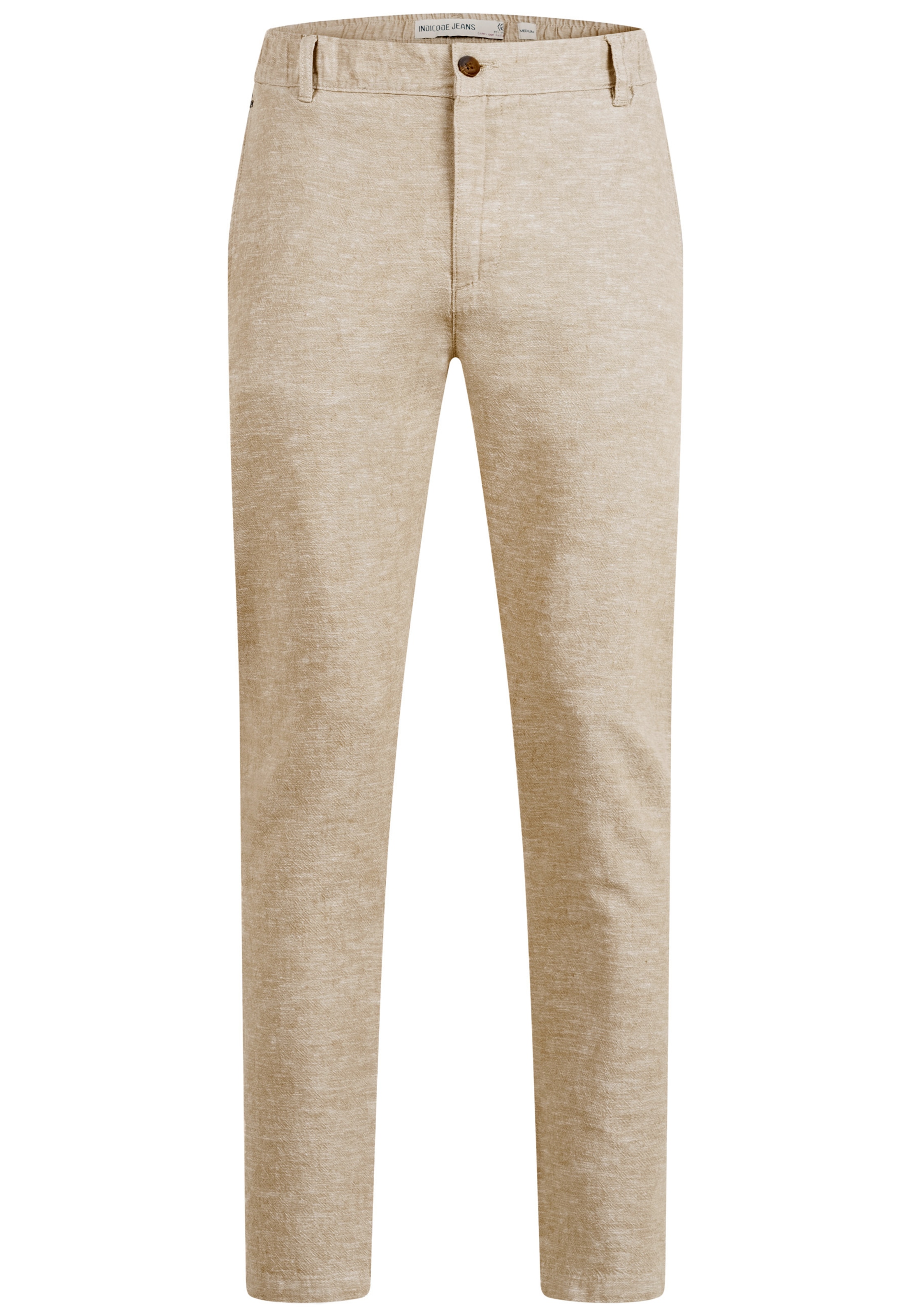 INDICODE JEANS Chino 'Lino' in Geel: voorkant