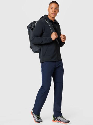 JACK WOLFSKIN Athletic Fleece Jacket 'MODESTO' in Black