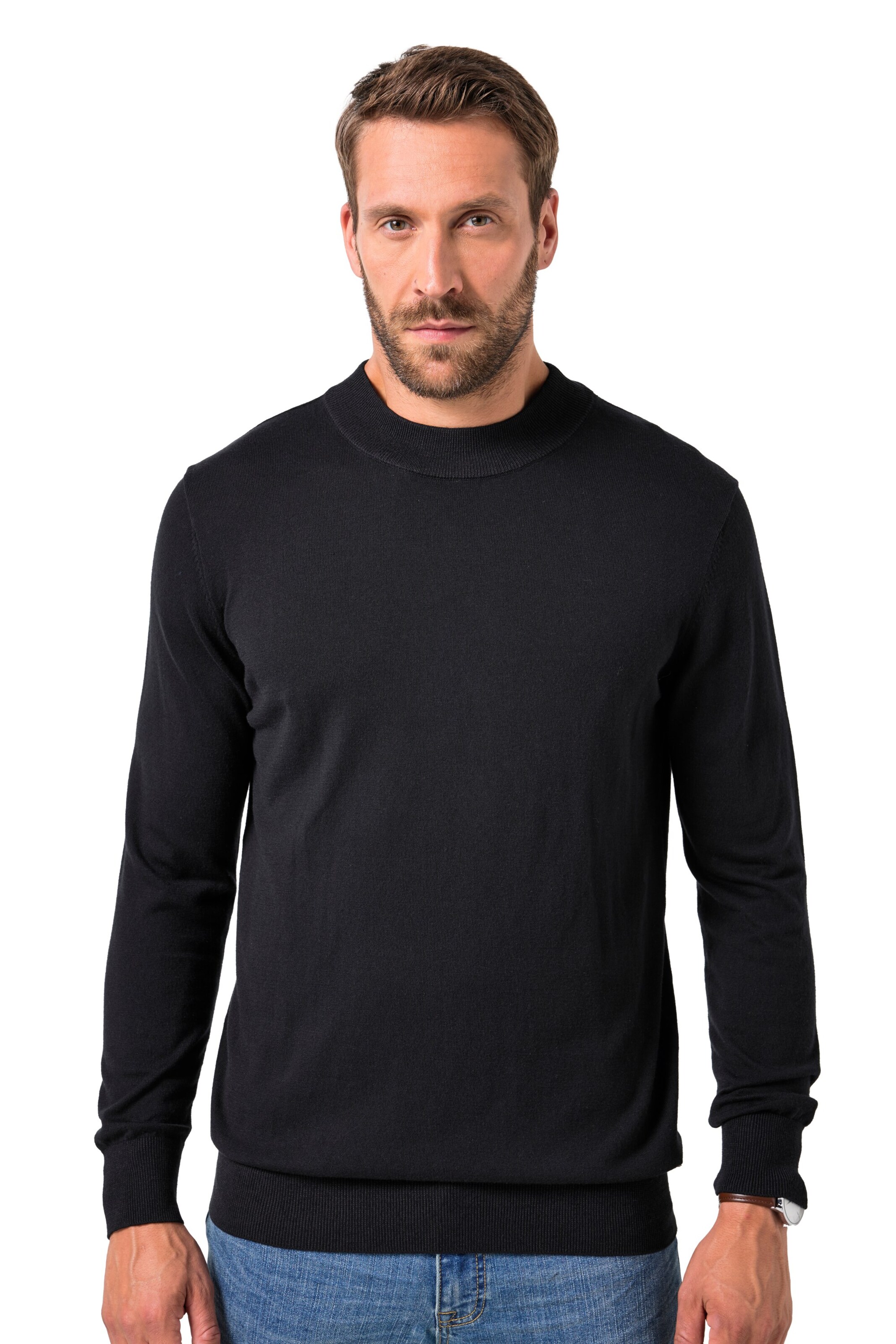 JP1880 Trui in Zwart: voorkant