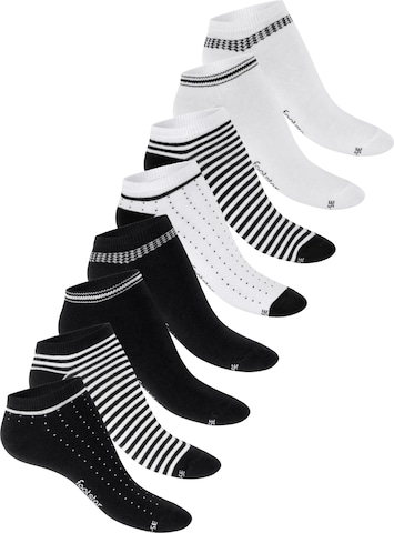 footstar Ankle Socks 'Ringel' in White: front