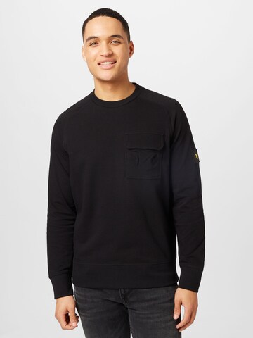 Lyle & Scott Sweatshirt in Zwart: voorkant