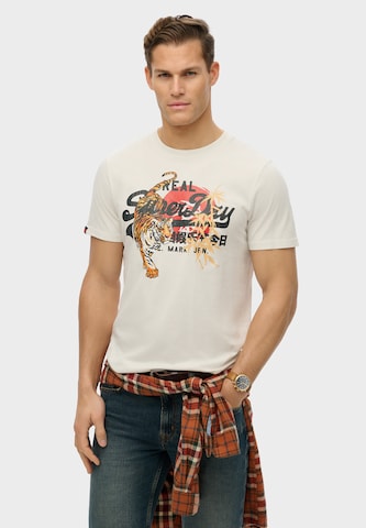 T-Shirt 'Tokyo' Superdry en blanc : devant