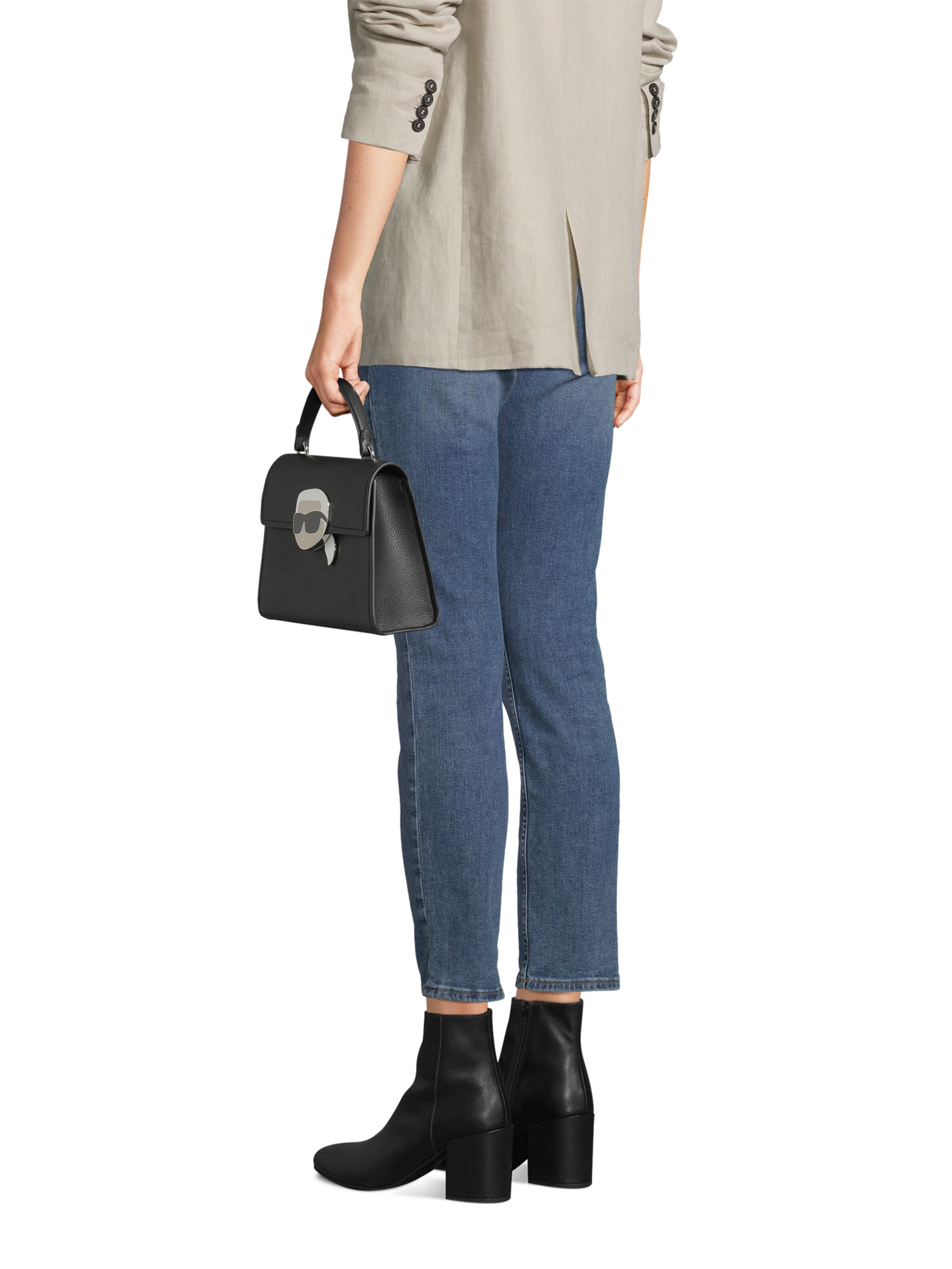 Karl Lagerfeld Handtasche in Schwarz: Vorderseite