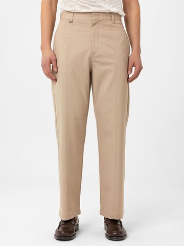 Regular Pantalon à plis 'Abel' Antioch en beige : devant