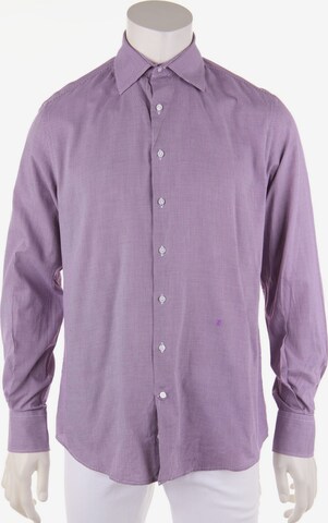 Carolina Herrera Button Up Shirt in XL in Purple: front