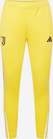 Effilé Pantalon de sport 'Juventus Tiro 23 Training Bottoms' ADIDAS PERFORMANCE en jaune : devant