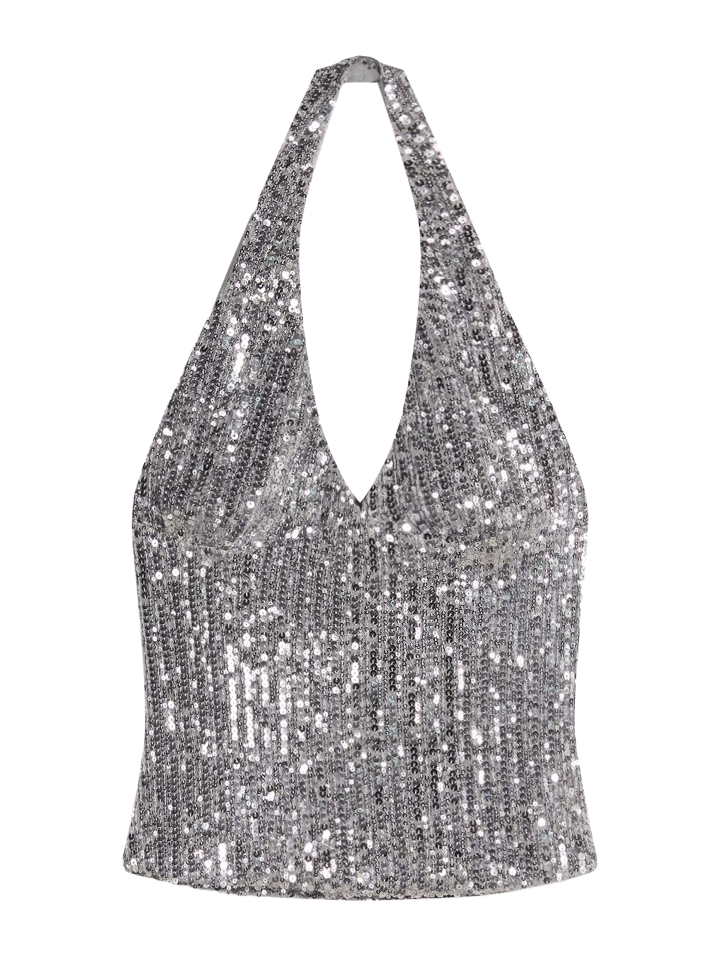 Bershka Topp i silver: framsida