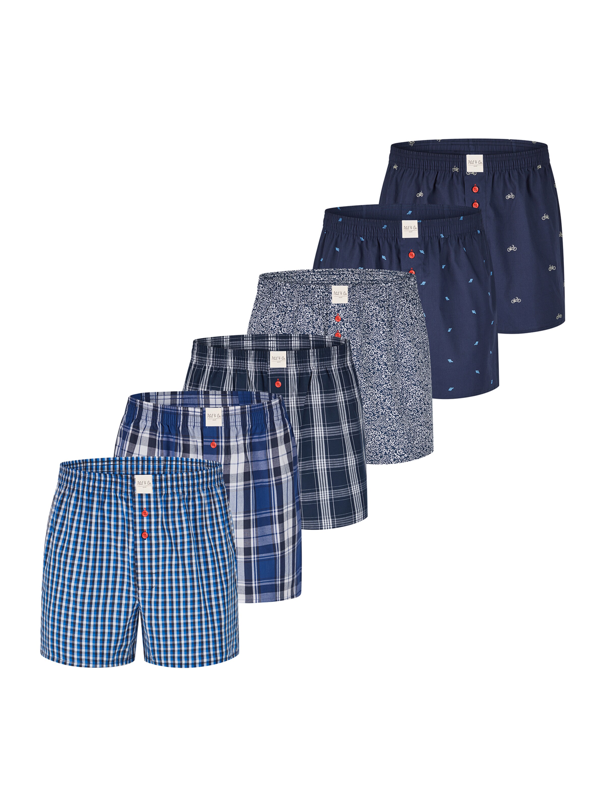 Phil & Co. Berlin Boxershorts ' Classic Sets ' in Gemengde kleuren: voorkant
