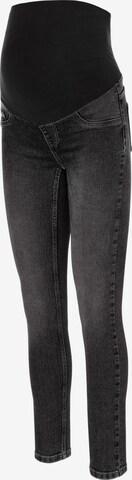 Skinny Jeggings 'LAMY' MAMALICIOUS en gris : devant