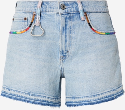 Džinsai 'CLASSIC PRIDE' iš Abercrombie & Fitch, spalva – tamsiai (džinso) mėlyna / tamsiai rusva / geltona / vyšninė spalva, Prekių apžvalga