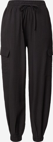 Pantalon cargo 'KATINKA' ONLY en noir : devant