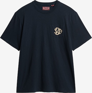 T-Shirt Superdry en bleu : devant