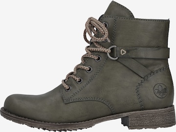 Rieker Lace-Up Ankle Boots in Green