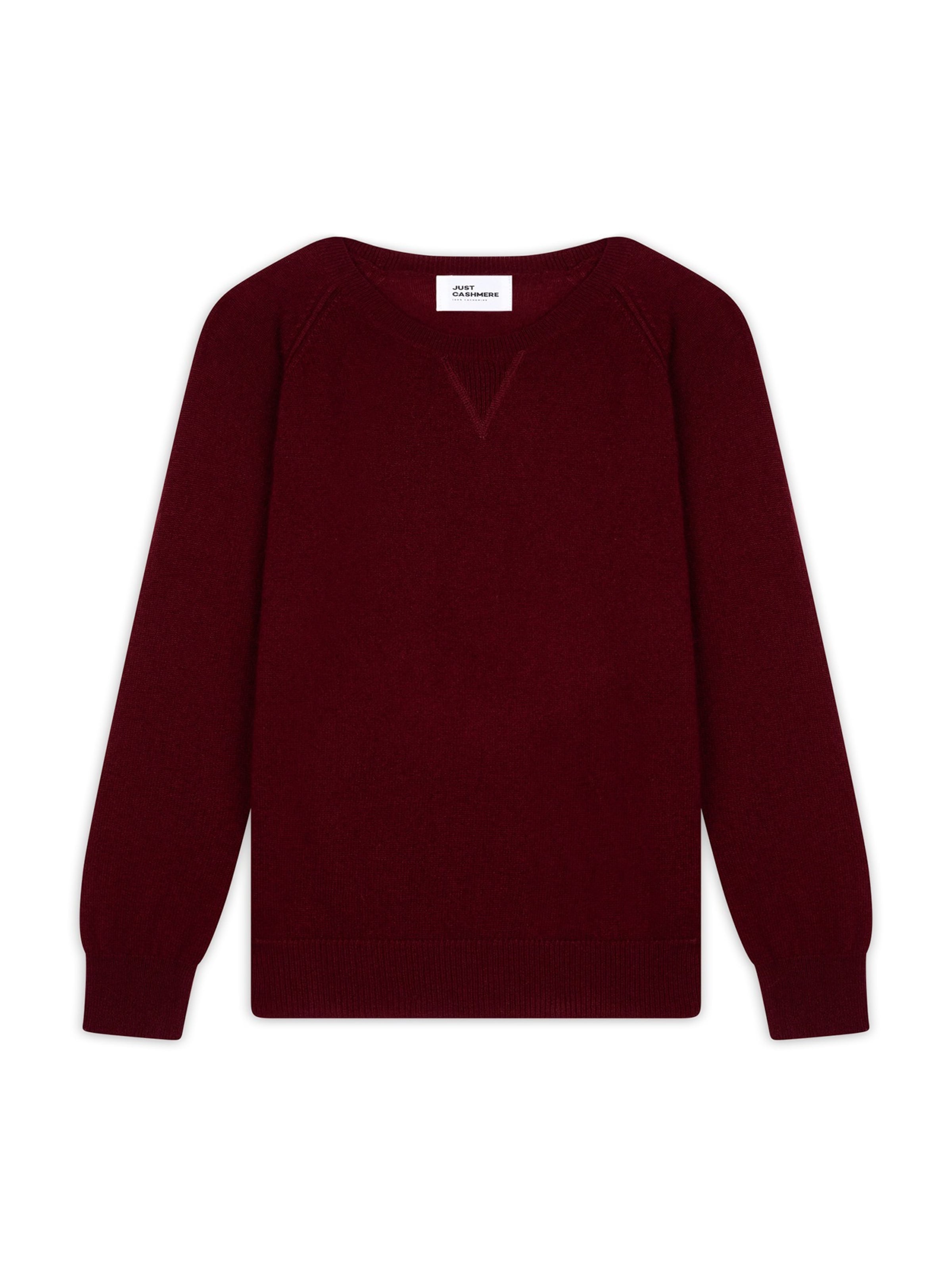 JUST CASHMERE Πουλόβερ 'Helen' σε κόκκινο κρασί, Άποψη προϊόντος