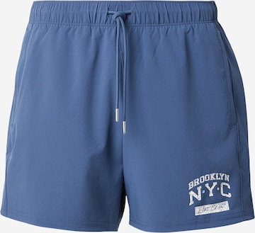 mėlyna Abercrombie & Fitch Standartinis Sportinės kelnės: priekis