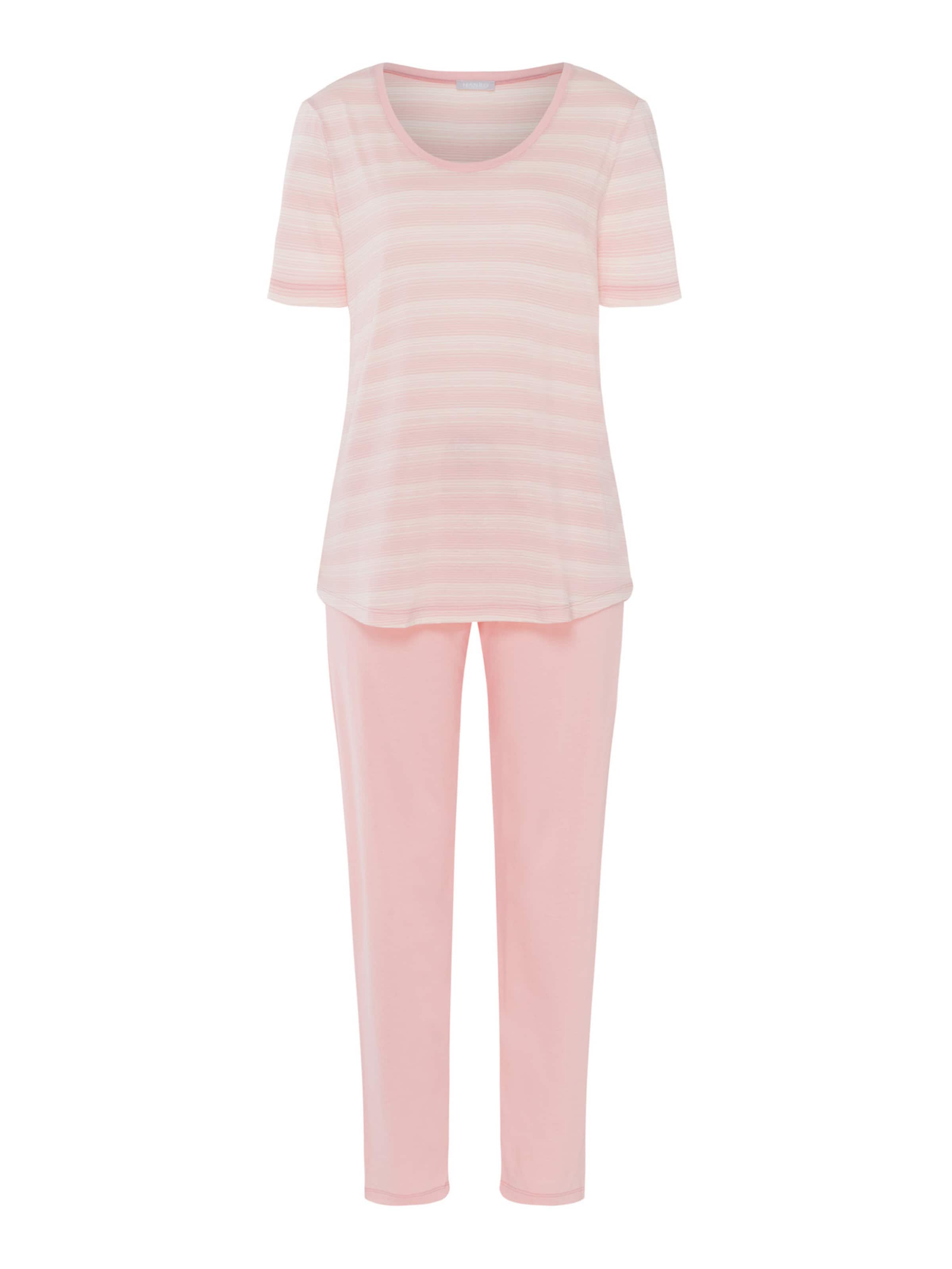 Hanro Pajama ' Laura ' in Pink: front