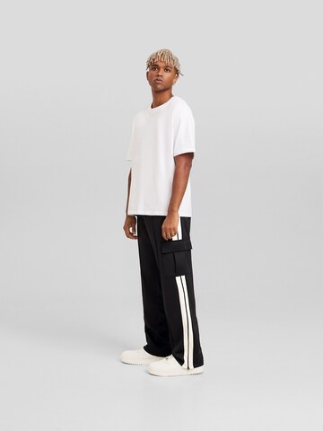 Loosefit Pantalon cargo Bershka en noir