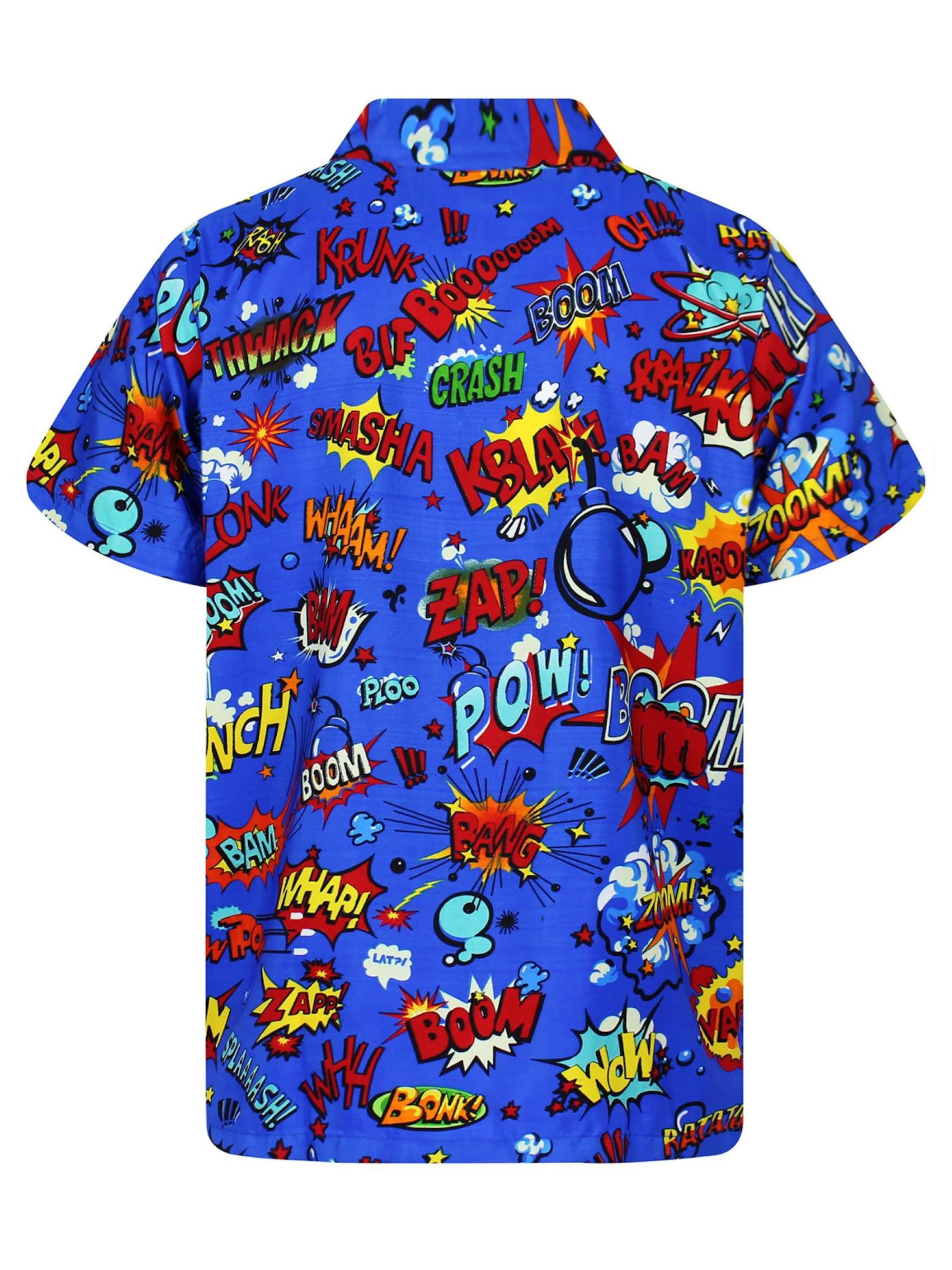 Maglietta 'Boom Bang' di King Kameha in blu