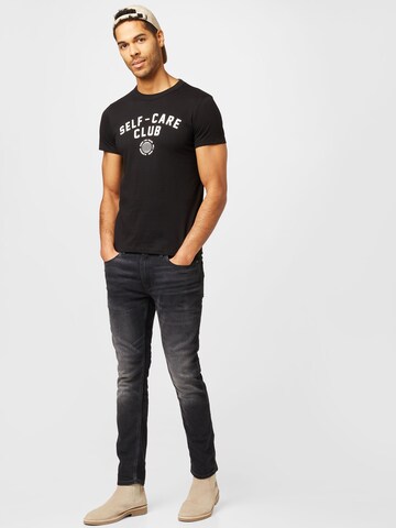 TOM TAILOR DENIM T-Shirt in Schwarz