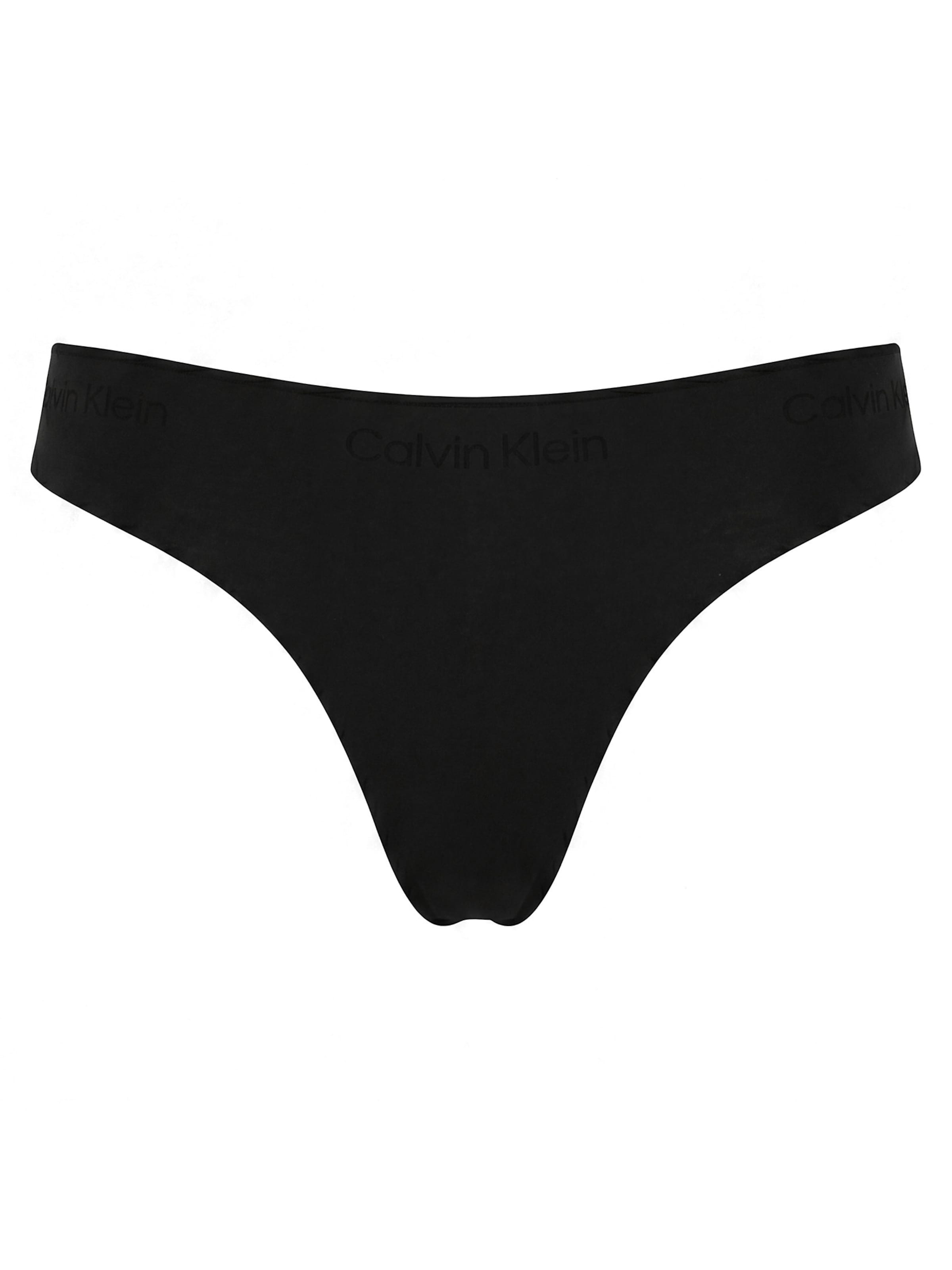 String 'Invisibles' Calvin Klein en noir : devant