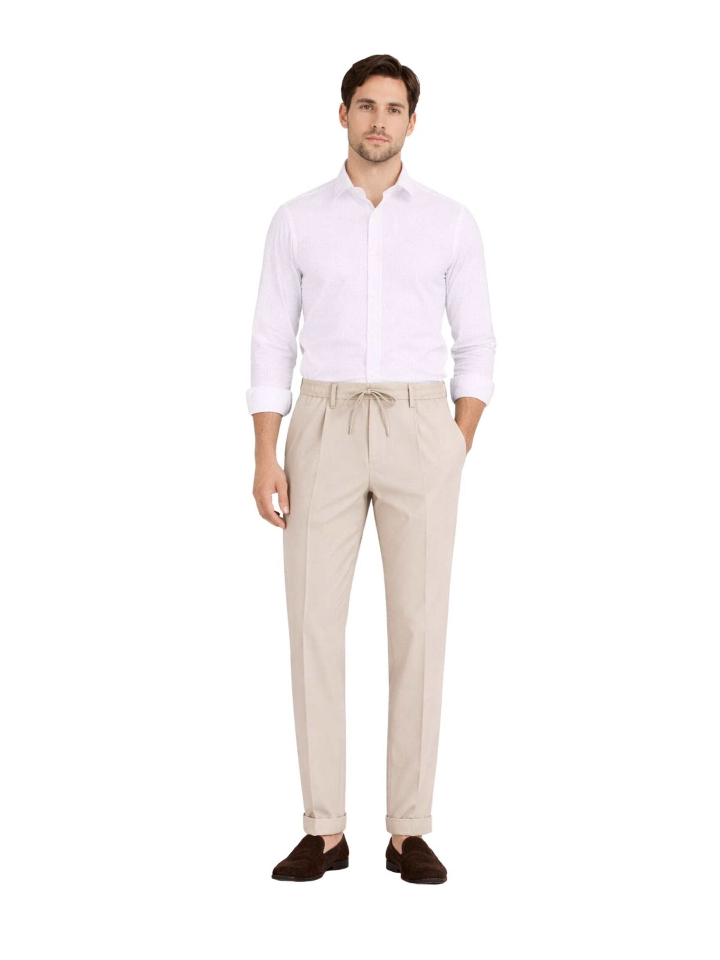 Baggy Pantaloni di Briglia in beige