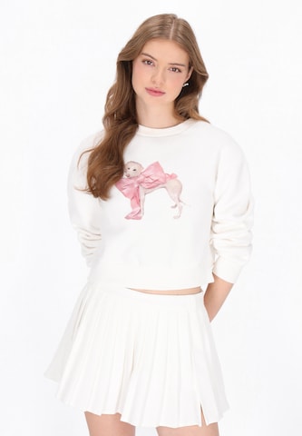MYMO - Sweatshirt em branco: frente